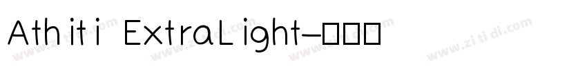 Athiti ExtraLight字体转换